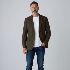 Tasso Elba Microsuede Sport Coat NWT Men's Sz XL Brown Old Money Dark Academia